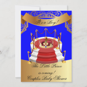 Königlicher Prinz Royalblauer Jungen-Baby-Shower-K Einladung