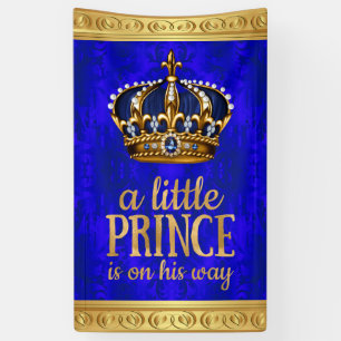 Königlicher Prinzenkrone Junge Prinz Baby Shower Banner