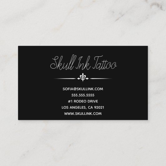 Königlicher Schädel Visitenkarte (Rückseite)