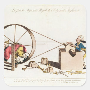 Königlicher schärfender Service Quadratischer Aufkleber