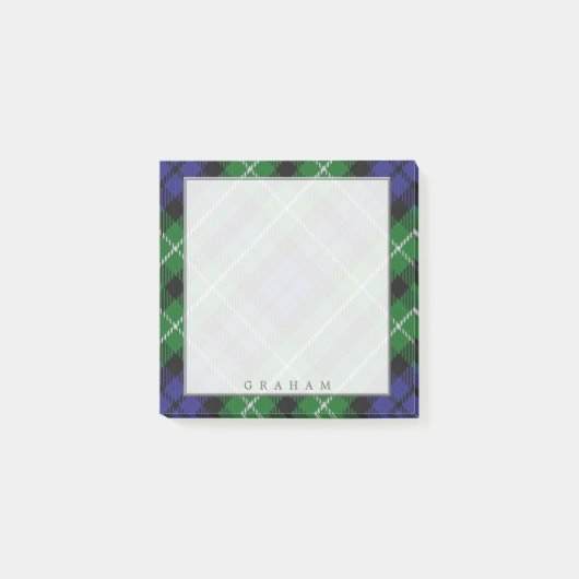 Königlicher schottischer Clan-GrahamTartan Post-it Klebezettel (Vorderseite)