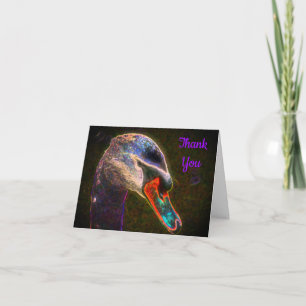 Königlicher Schwan Natur Kunst Danke Karte