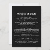 Königlicher schwarzer formeller minimaler Hochzeit (Rückseite)
