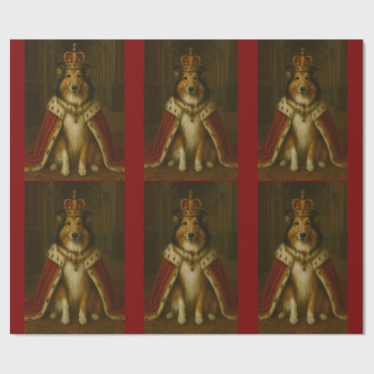 Königlicher Sheltie Geschenkpapier (Flach)