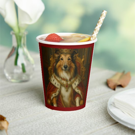 Königlicher Sheltie Pappbecher (In Situ)