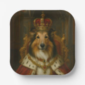 Königlicher Sheltie Pappteller (Vorderseite)