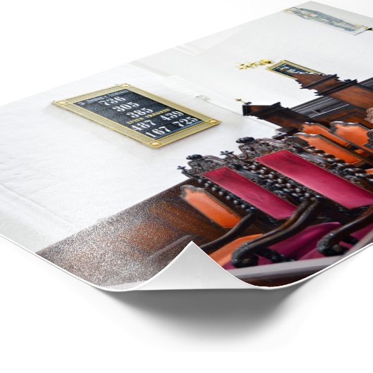 Königlicher Sitzplatz in der Kathedrale von Aarhus Fotodruck (Ecke)