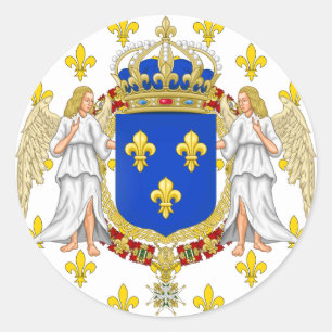 Königlicher Standard des Königreichs Frankreich, F Runder Aufkleber