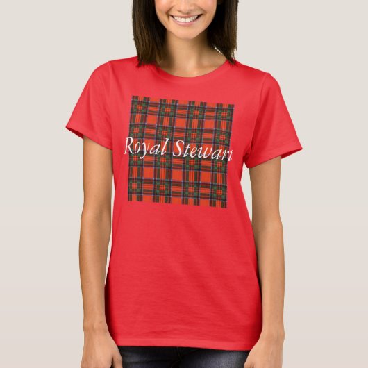 Königlicher Stewart-Clan karierter schottischer T-Shirt (Vorderseite)