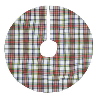 Königlicher Stewart kariert Leinenimitat Weihnachtsbaumdecke