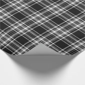 Königlicher Stewart Schwarzweiss-Tartan Geschenkpapier (Ecke)