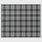 Königlicher Stewart Schwarzweiss-Tartan Geschenkpapier (Flach)