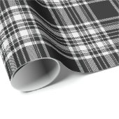 Königlicher Stewart Schwarzweiss-Tartan Geschenkpapier (Rolleneckpunkt)