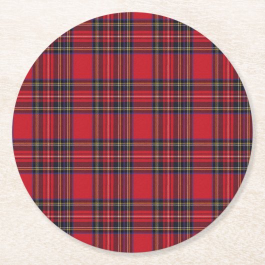 Königlicher StewartTartan Runder Pappuntersetzer (Vorderseite)