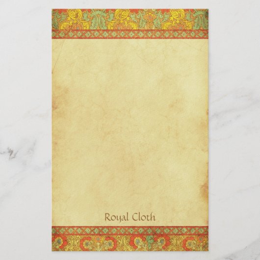 Königlicher Stoff - mittelalterliches Briefpapier (Vorderseite)