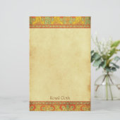 Königlicher Stoff - mittelalterliches Briefpapier (Stehend Vorderseite)