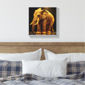 Königlicher vergoldeter Elefant Leinwanddruck (Insitu (Schlafzimmer))