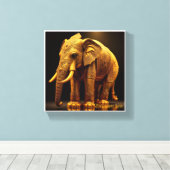 Königlicher vergoldeter Elefant Leinwanddruck (Insitu (Holzboden))