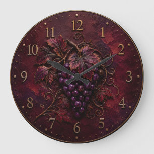 Königlicher Weinberg Eleganz Große Wanduhr