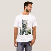 Königlicher weißer Tiger. T-Shirt (Vorne ganz)