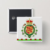 Königliches Abzeichen von Wales Button (Vorne & Hinten)