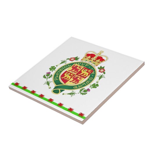 Königliches Abzeichen Wales Fliese (Seite)