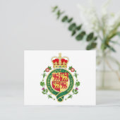 Königliches Abzeichen Wales Postkarte (Stehend Vorderseite)