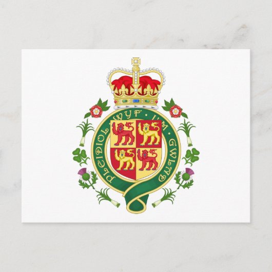 Königliches Abzeichen Wales Postkarte (Vorderseite)