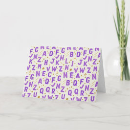 Königliches Amethyst Kunsthandwerk Alphabet Karte