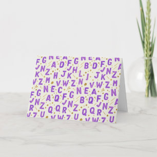 Königliches Amethyst Kunsthandwerk Alphabet Karte