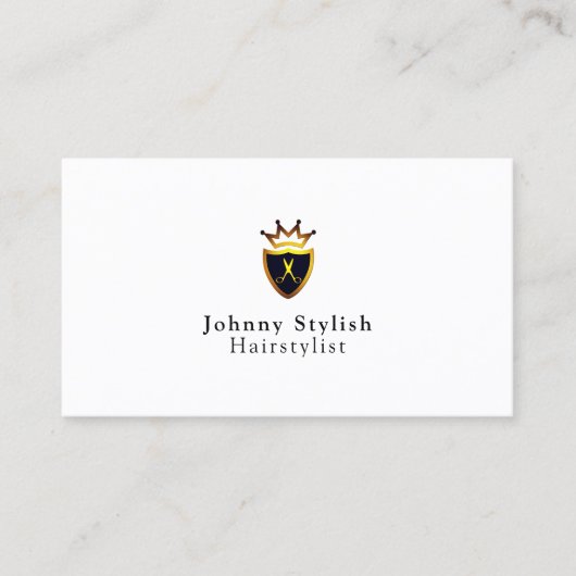 Königliches Artwappen Schild und Kronenabdeckung Visitenkarte (Vorderseite)