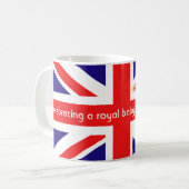 Königliches Baby-britische Flaggen-Tasse Kaffeetasse (Vorderseite Links)