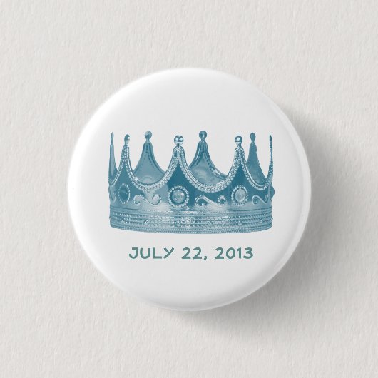 Königliches Baby-geborener Kronen-Knopf Button (Vorderseite)
