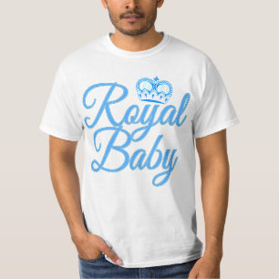 Königliches Baby im Blau mit Krone T-Shirt