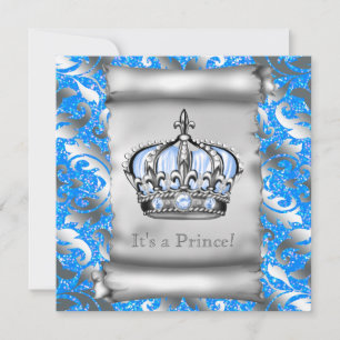 Königliches Baby-Shower Regal Royal Blue Prince Einladung