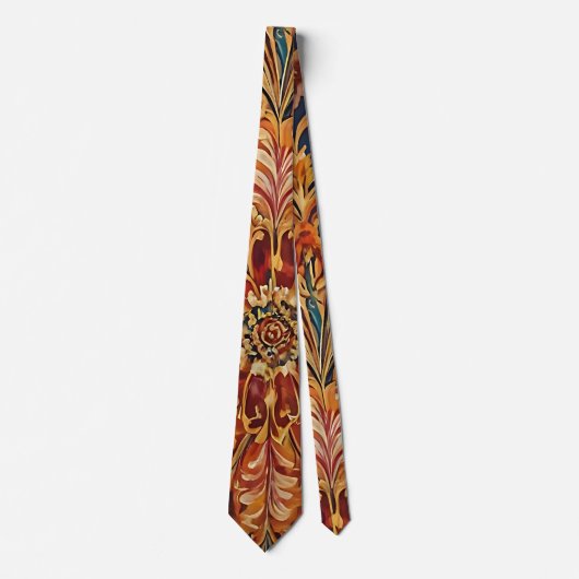 Königliches Barock-Blumendesign Krawatte (Vorderseite)