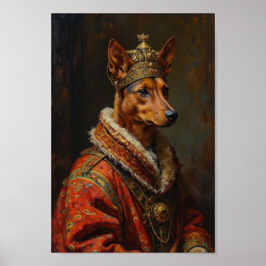 Königliches Basenji-Porträt Poster (Vorne)