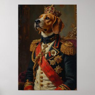 Königliches Beagle-Porträt Poster