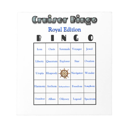 Königliches Bingo Notizblock (Vorderseite)