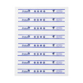 Königliches Blau Abschluss 2018, Mörser, Monogramm (Bogen)