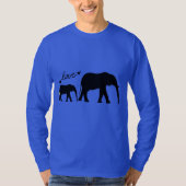 Königliches Blau-Elefant-Liebe-Down-Syndrom T-Shirt (Vorderseite)