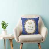 Königliches Blau-Goldprinz Nursery Decor Pillow Kissen (Stuhl )