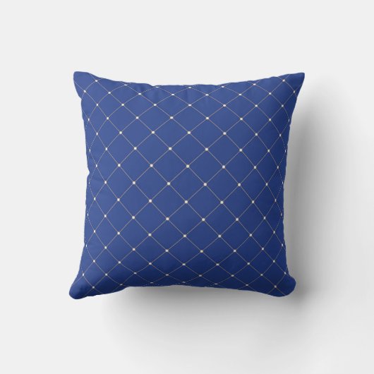 Königliches Blau-Goldprinz Nursery Decor Pillow Kissen (Rückseite)