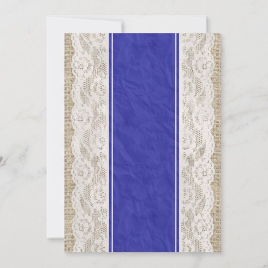 Königliches Blau-lädt Einladung (Rückseite)