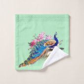 Königliches Blau Peackock Bad-Tuch-Set Badhandtuch Set (Waschlappen)