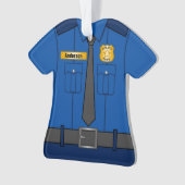 Königliches Blau-Polizei-Offizier-Uniform Ornament (Vorderseite)