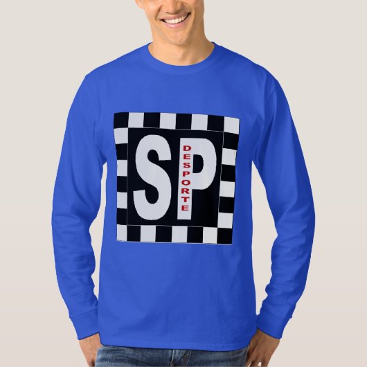 Königliches blaues T-Shirt SAO PAULO DESPORTE (Vorderseite)