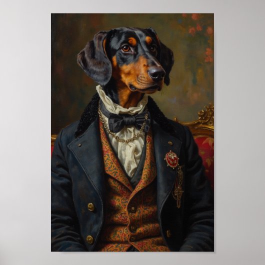 Königliches Bluetick Coonhound-Porträt Poster (Vorne)