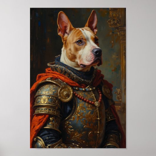 Königliches Bull Terrier-Porträt Poster (Vorne)