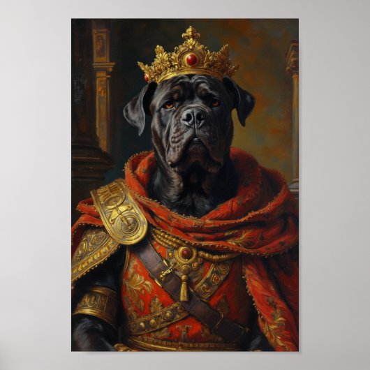 Königliches Cane Corso Portrait Poster (Vorne)